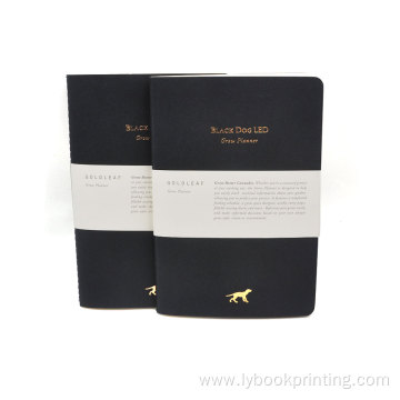 soft cover thread stitched notebook with belly band